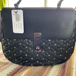 Guess Black Purse with Gold studs